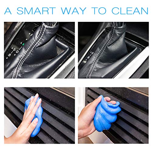 Smart Clean Magical Dust Cleaning Mud - Keyboard Cleaner Gel Glue for Car Interior Detailing, Laptop, Computer, Lens, Controllers, PS4, Hard to Reach Areas Super Slime Cleaner Duster Putty Non Sticky - Thumbnail 6