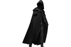 Mens Formal Cocktail Hoods Cape Coats for Mens Long Vintage Goth Hooded Peasant Steampunk Winter Fall 2024 Fashion