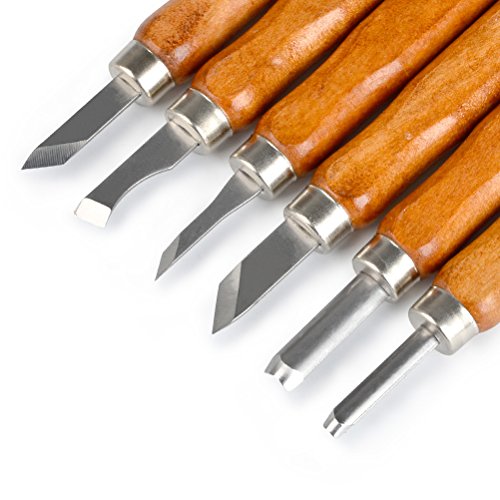 TIMESETL 17Pack Small Wood Carving Set, 12pcs Wood Carving Tools SK2