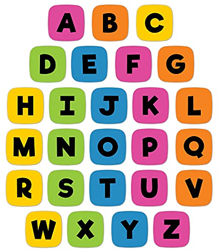Carson Dellosa Edu-Clings Silicone Center Alphabet Manipulative—Grades K-2 Dry-Erase A-Z Letter Manipulatives, Word-Building and Reading Comprehension Skills (26 pc)