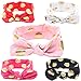 DZT1968® Baby Girl Wide Round Dot Rabbit Ear Headband Head Wrap Hair Band Turban Headwear (Black)