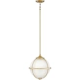 Hinkley Odeon Transitional Three Light Pendant, Satin Brass