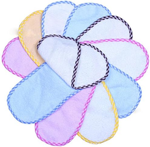 Baby Burps | 6pcs Premium Cotton Burp Cloths with Colorful Finished Edge | Safe Material Durable and Fraying Free Burps | Reusable and Easy to Clean | Various | 1495