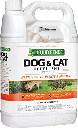 Liquid Fence 70130 Dog &amp; Cat Repellent Spray, Ready-to-Use, 1 gallon, 4 Pack