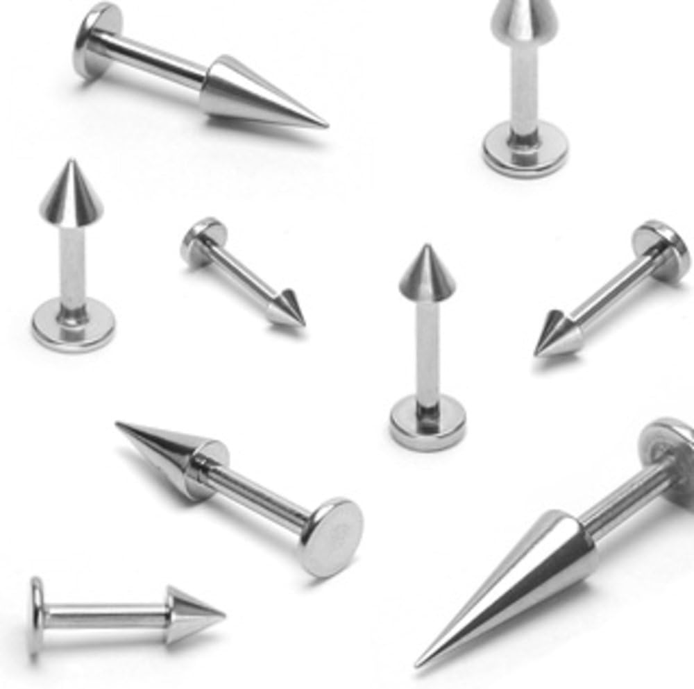 Spike 316L Surgical Steel Labret/Monroe Stud (Sold per Piece)