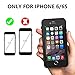 OUNNE iPhone 6/6s Waterproof Case, IP68 Certified with Touch ID Underwater Full Body Cover SandProof Shockproof Snowproof for iPhone 6/6s (Black)