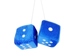 Naisfei Car Mirror Hanging Plush Dice, Vintage, Rear View Mirror Hanging Decoration (7 * 7 CM)