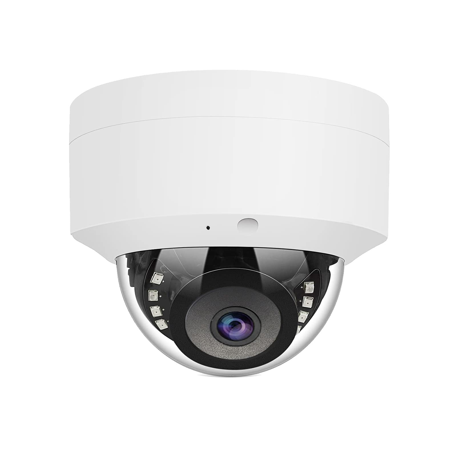 WiTi POE IP Camera 5MP HD Metal Dome for Indoor and Outdoor,Ethernet Security Video Cameras Wide Angle 2.8mm Lens,Wired Surveillance System with Microphone Audio Recording auto Night Vision(not PTZ)