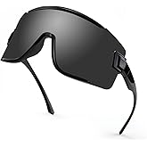 Karsaer Vision Big Shield Wraparound Sunglasses Rave for Men Women Neon Sun Visor Glasses Cycling Ski Shades 80s 90s