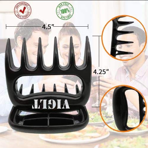 VIGLT Pulled Pork Claws Bear Claw Meat Shredder for BBQ, Meat Forks, Meat Claws for Shredding