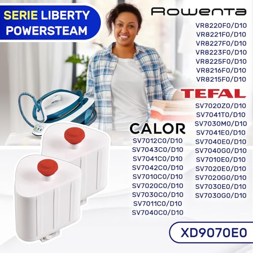 MONTERAL XD9070E0 for Rowenta Liberty Powersteam Anti-Limescale Cartridge Set 2 Suitable for Tefal for Heat Iron Steam with Boiler