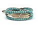 Hippie Feather Wrap Bracelet with Synthetic-Turquoise Beads