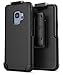 Encased Samsung Galaxy S9 Belt Clip Holster (Nova Series) Slim Grip Case + Secure-fit Holster Clip (New 2018 Release) (Black)