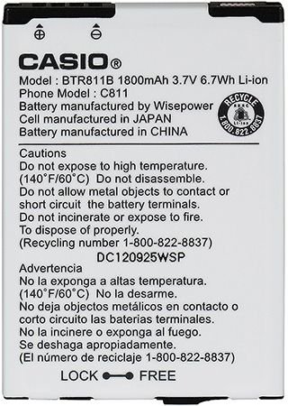 Casio BTR811B BTR811 Battery G'zOne Commando 4G LTE Original OEM