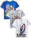 Marvel Boys' 3-Pack T-Shirt, Blue/Gray/White, 5/6
