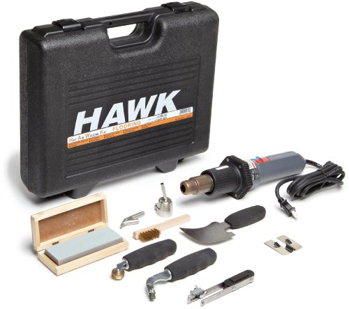 Steinel HG 2300 EM Case Flooring Kit, includes an ergonomic 1750 W Heat Gun with Electronic Thermocouple Control, Fully electronic temperature (80°F - 1250°F) and airflow control, High-performance, long life brushless motor and easy-to-change heating el