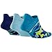 Nike Womens Dri-Fit Graphic No Show 3-Pair Pack Deep Royal Blue/Volt/Copa/White/Blue Lacquer/Black MD (Women's Shoe 6-10)