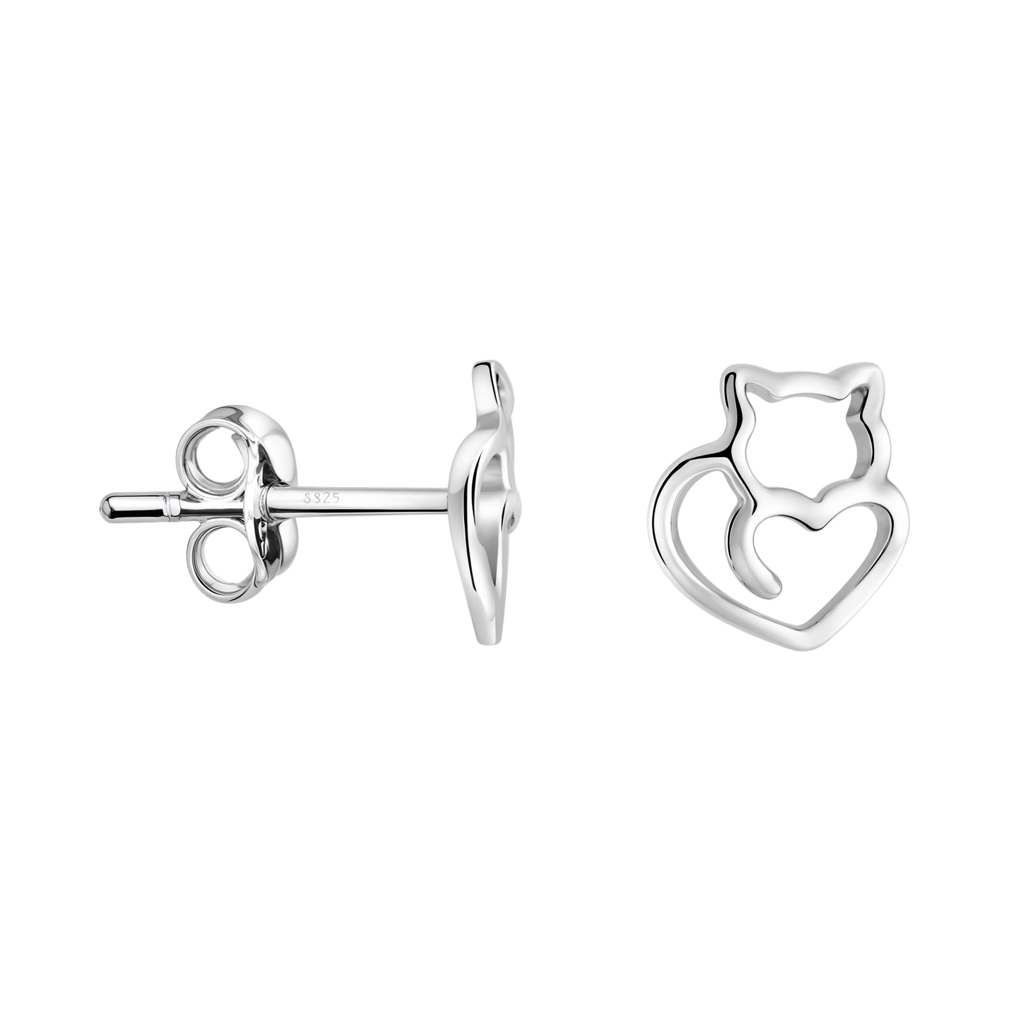 SOFIA MILANI - Women's Earrings 925 Silver - Cat Stud Earring - 20963