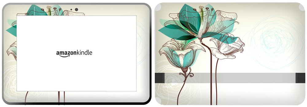 Get it Stick it SkinTabAmaFireHD89_87 Three Flowers Design On a Plain Background Skin for 8.9-Inch Amazon Kindle Fire HD