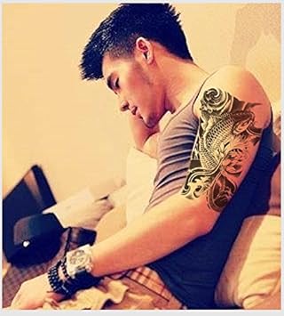 Soxid Tm 1pcs Sexo Negro Impermeable Tatuaje Pegatinas De Peces En