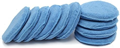 10-Pack Car Microfiber Wax Applicator Pads Auto Care Polishing Sponges 5" Diameter with pocket