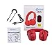 Contixo KB-2600 Over Ear Headphones - Wireless Bluetooth Headphones Kids Safe - 85dB with Volume Limited with Long Lasting Battery - Built-in Mic - Micro SD Card Slot - FM Stereo Radio (RED)
