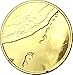 Foot Prints in The Sand Gold Tone Medallion Spiritual Chip Pocket Token Footprints Gift