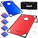 Juegoal 3'x2' Portable Cornhole Set, PVC Framed Corn Hole Toss Game with 2 Cornhole Boards, 8 Bean Bags, Carrying Bag for Indoor Outdoor Yard Beach Game