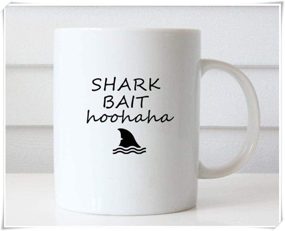 By Gray Granite - Shark Bait Hoohaha Coffee Mug, Finding Nemo Coffee Mug, Quote Mug, Gift Idea, Tea Cup, Funny Mug, Funny Coffee Mug, Funny Coffee Cup, 11oz Ceramic Coffee Mug