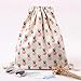Lookatool Women Pineapple Drawstring Beam Port Backpack Shopping Bag Travel Bag
