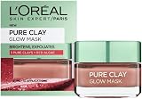 L'Oreal Paris Skin Expert Pure Clay Glow Face Mask Red Algae Exfoliating 50ml view 2