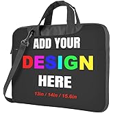 Custom Laptop Bag 13 14 15.6 Inch, Personalized Design Your Own Photo Logo Text Laptop Messenger Shoulder Bags