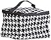 Dallas Luggage Black Houndstooth Cosmetic Makeup Case