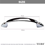 TERF 2 Pack Traditional Polished Chrome D Shape Front Fix Pull Handle 100mm view 3