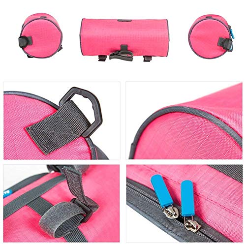 AROYEL Bicycle Handlebar Bag, Front Top Frame Tube Touchscreen Cell Phone Carry Bag, Waterproof Pannier Bag with Removable Shoulder Strap for Road Bikes, Mountain Bikes & Motorcycles (Pink)
