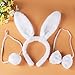 TINKSKY Bunny Cosplay Set Rabbit Costume Accessory Cute Ears Headband Tail Bow Tie for Party Cosplay Costume,Pack of 3(White)