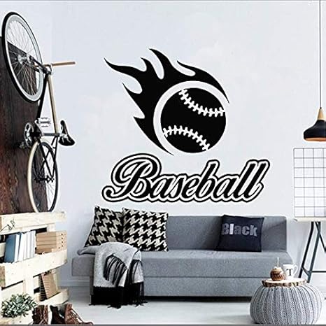 Pegatinas, pegatinas de pared para dormitorio de niño, béisbol