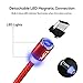 Micro USB Cable,TOPK 3.3 ft Light Up Nylon Braided Magnetic High Speed Charging USB Cable for Android Devices,Samsung,Nexus,LG,Sony,HTC,Huawei,Motorola and More(Red)