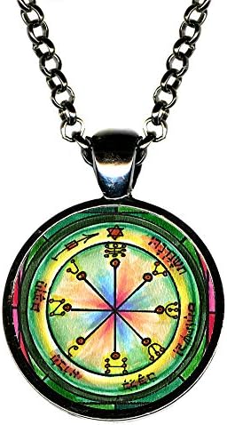 Solomons 6th Pentacle of Mars for All-encompassing Protection 1" Gunmetal Pendant