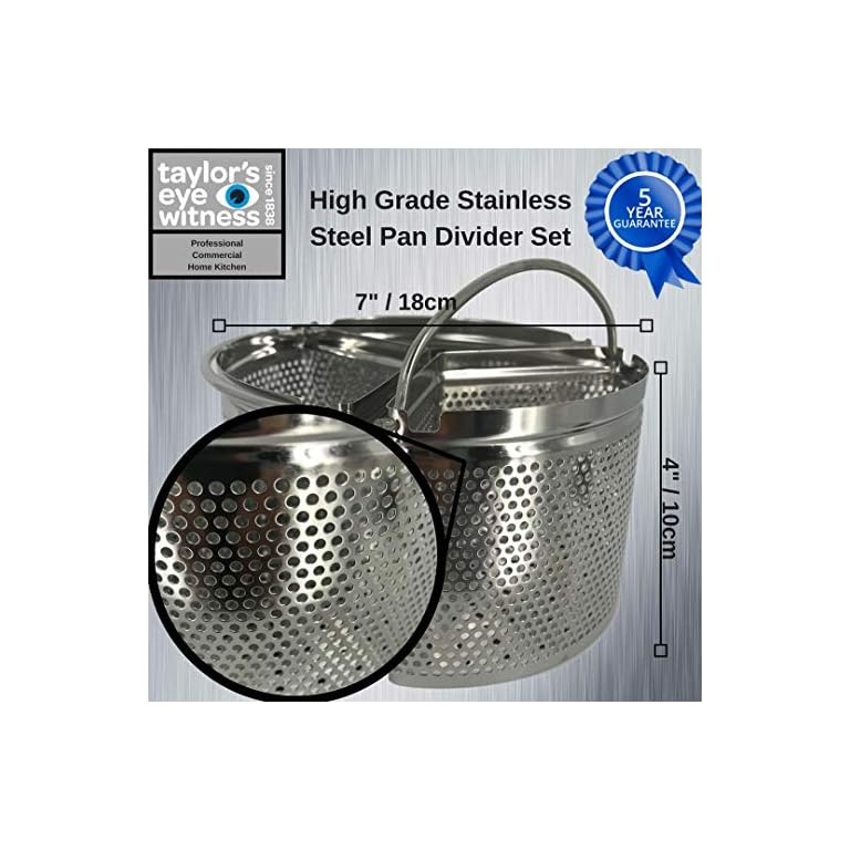 Family Saucepan Triple Pan Divider Separator Set Saves Cooking Space