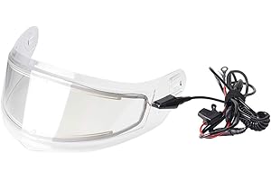 ILM Heated Shield Anti Fog Visor for Model-129 Snowmobile Snowboard Ski Full Face Motorcycle Helmets for Adults (Clear)