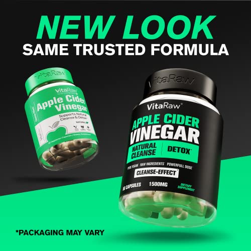 Organic Apple Cider Vinegar Capsules with The Mother Energy Help Plus