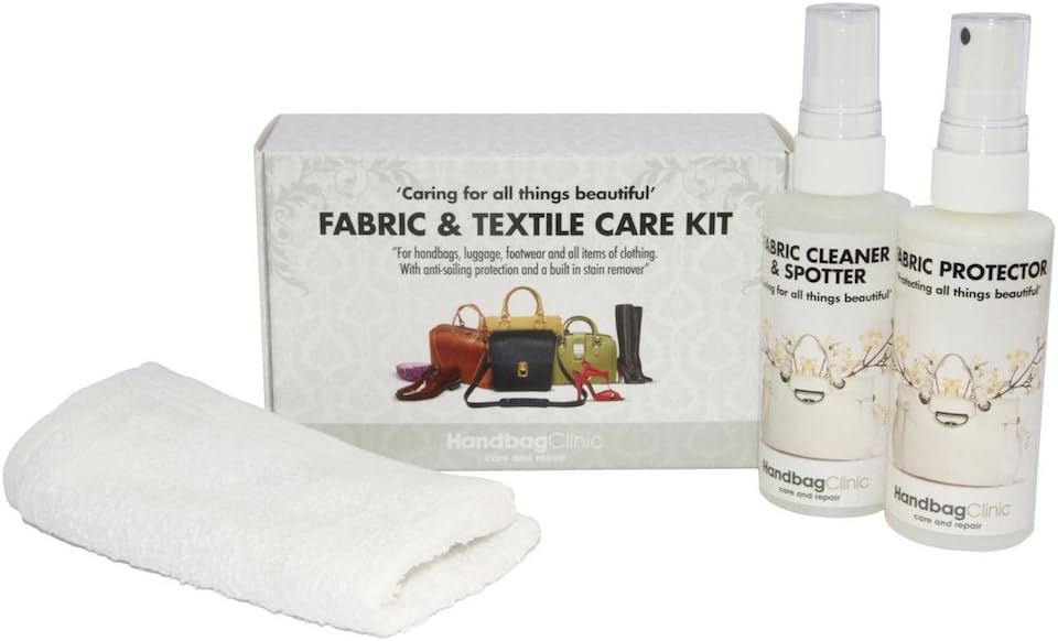 Handbag Care Kit for Fabric - Cleaner & Protector for use on Hangbags, Luggage, Shoes, Boots and Leather Clothing…