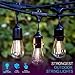 Monond PDTXCLS 48 FT LED Weatherproof Outdoor String Lights by Proxy Lighting - 15 Hanging Sockets - Perfect Patio Bistro Lights - 2 Watt Dimmable LED Bulbs Included