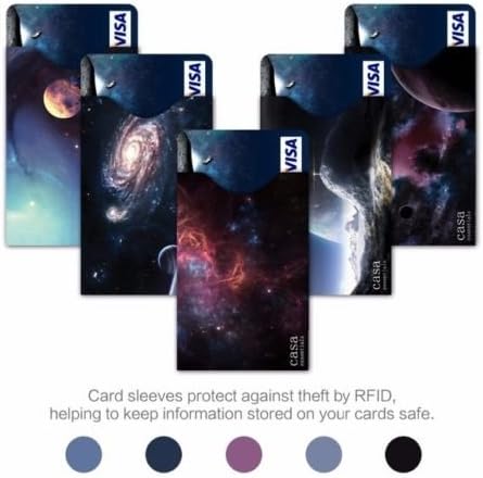 RFID Galaxy Blocking Sleeve Credit Card Protector Bank Card Holder Wallets