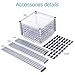 SINGAYE Shelf 6 Tier Shelves Wire Shelving Unit with Wheels Basket Storage Rack Corner Adjustable Closet Bathroom Organizers Metal Pantry Kitchen Garage Laundry Room 13.5