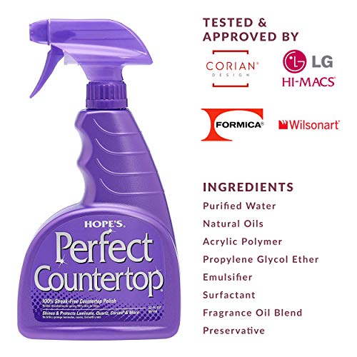 HOPE'S Perfect Countertop Cleaner and Polish 22Ounce, StreakFree