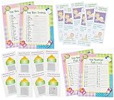 96 pc Baby Shower Game bundle (Word scramble, Baby Necessities, Scratch Tickets, Diaper Raffle Fund tickets) Enough for 24 guest