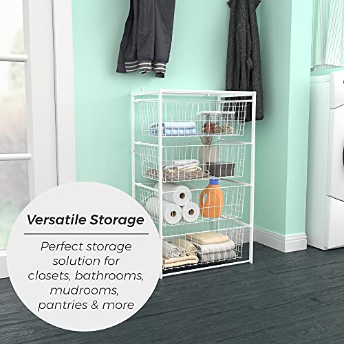 ClosetMaid 4327 4Drawer Wire Basket Organizer, White on Galleon