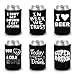 Shop4Ever Funny Beer Can Coolie Beer Drinkers Multipack Drink Coolers Coolies Black - 6 Pack
